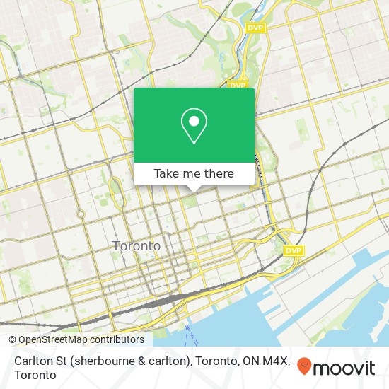 Carlton St (sherbourne & carlton), Toronto, ON M4X map