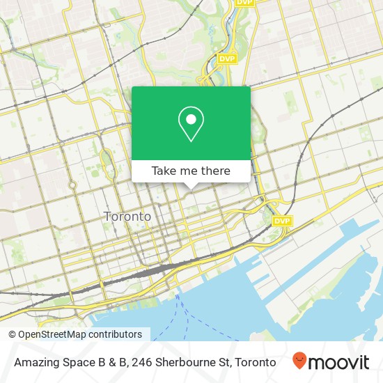 Amazing Space B & B, 246 Sherbourne St map