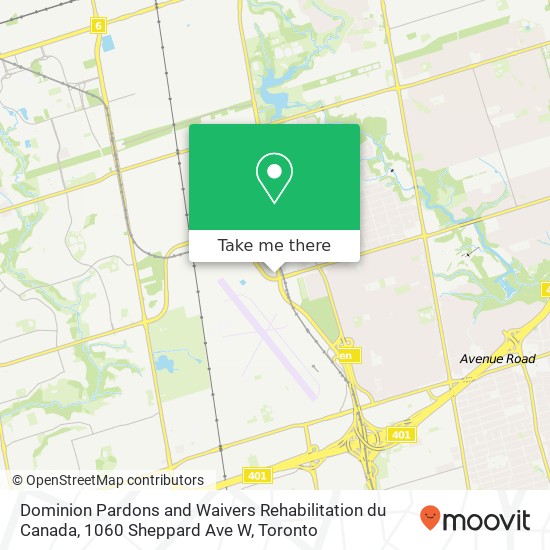 Dominion Pardons and Waivers Rehabilitation du Canada, 1060 Sheppard Ave W map