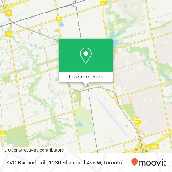 SVG Bar and Grill, 1230 Sheppard Ave W map