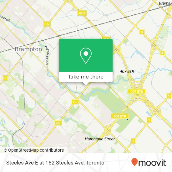 Steeles Ave E at 152 Steeles Ave map