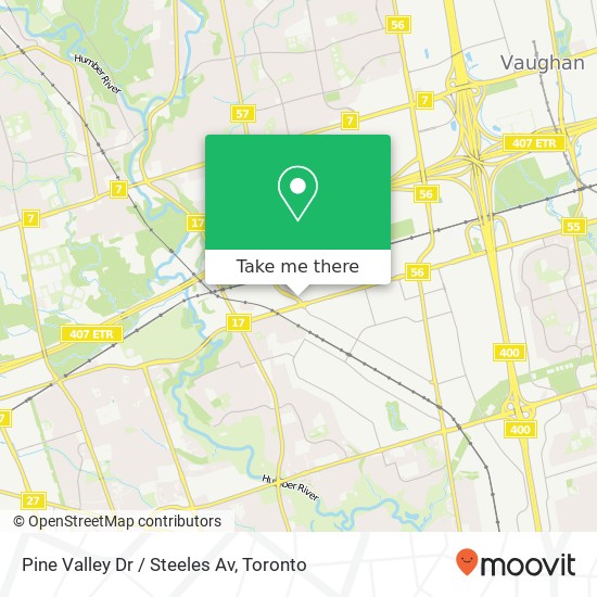 Pine Valley Dr / Steeles Av map