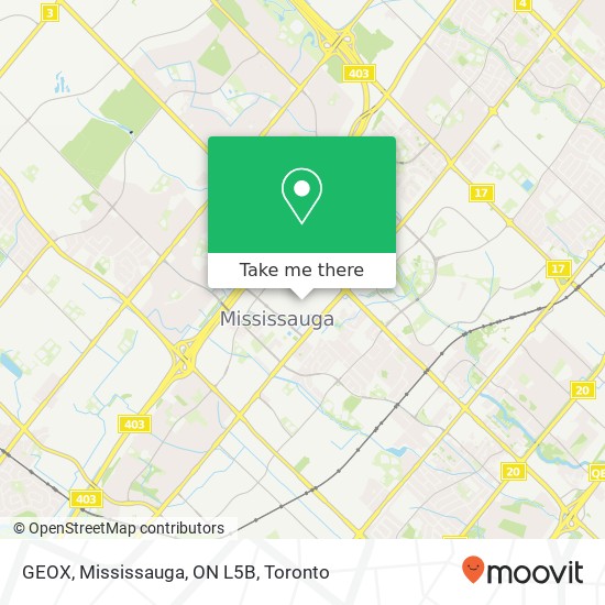 GEOX, Mississauga, ON L5B map