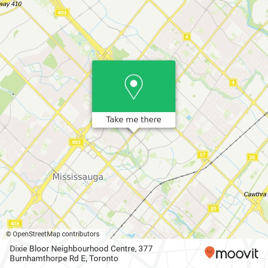 Dixie Bloor Neighbourhood Centre, 377 Burnhamthorpe Rd E map