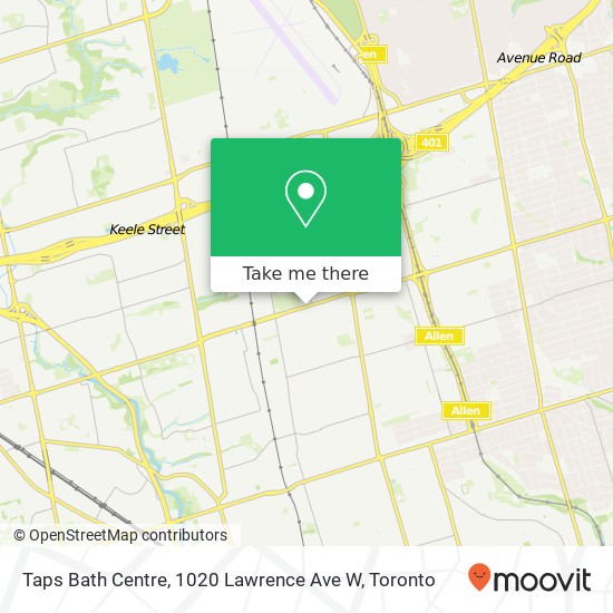Taps Bath Centre, 1020 Lawrence Ave W map