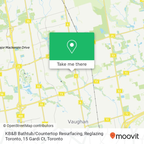 KB&B Bathtub / Countertop Resurfacing, Reglazing Toronto, 15 Gardi Ct map