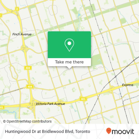 Huntingwood Dr at Bridlewood Blvd map