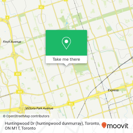 Huntingwood Dr (huntingwood dunmurray), Toronto, ON M1T map