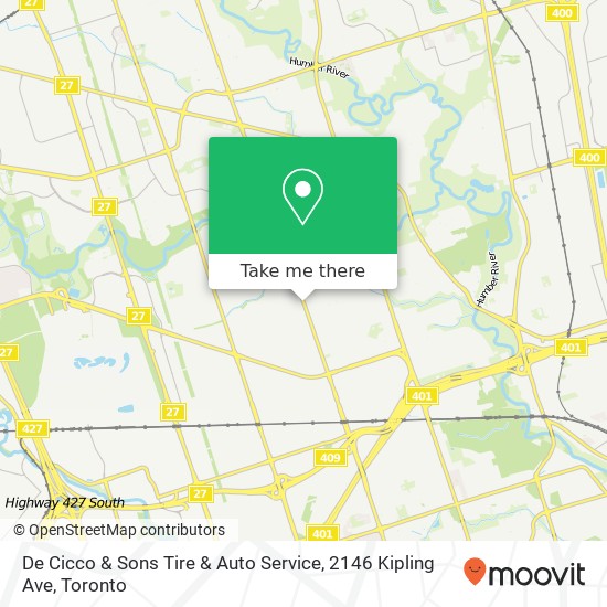 De Cicco & Sons Tire & Auto Service, 2146 Kipling Ave map