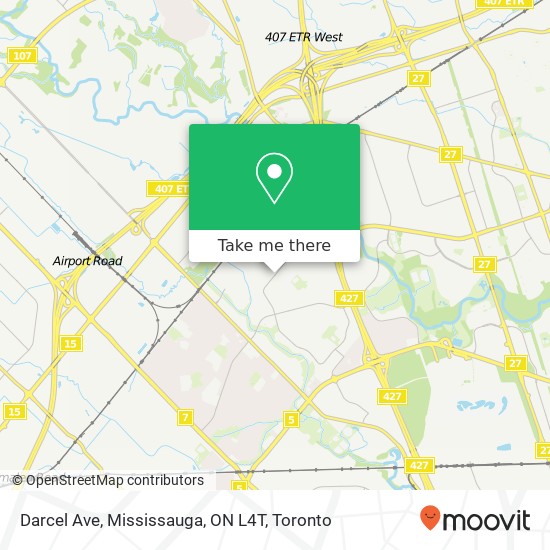 Darcel Ave, Mississauga, ON L4T map