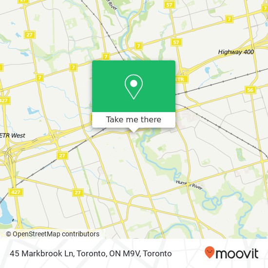 45 Markbrook Ln, Toronto, ON M9V map