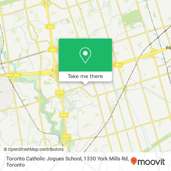 Toronto Catholic Jogues School, 1330 York Mills Rd map
