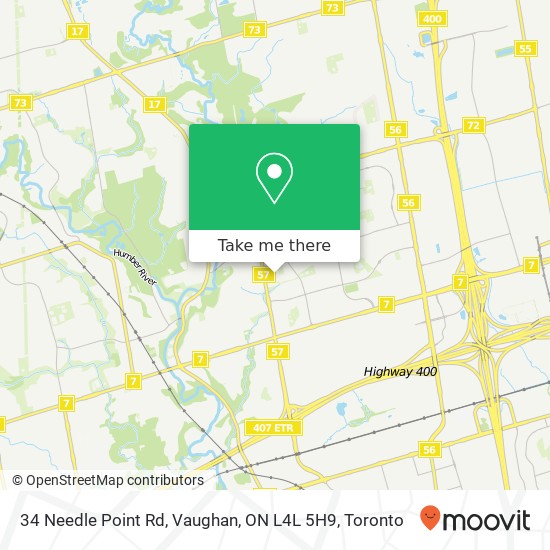 34 Needle Point Rd, Vaughan, ON L4L 5H9 map