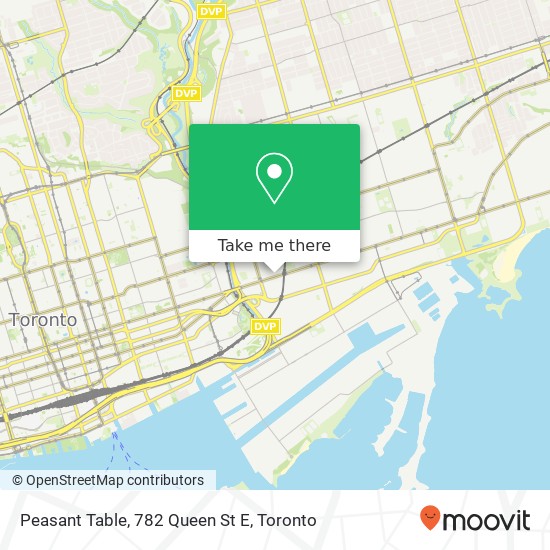 Peasant Table, 782 Queen St E map