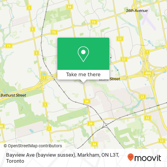 Bayview Ave (bayview sussex), Markham, ON L3T map