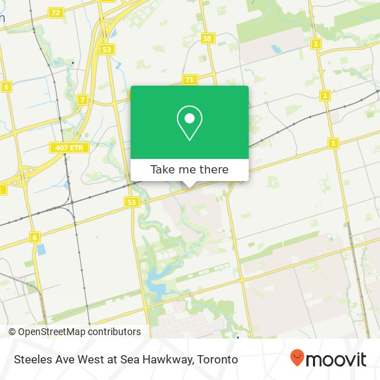 Steeles Ave West at Sea Hawkway map