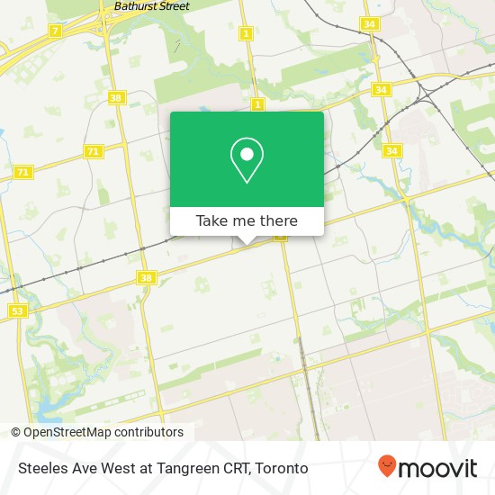 Steeles Ave West at Tangreen CRT map