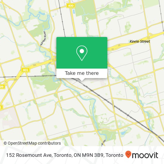 152 Rosemount Ave, Toronto, ON M9N 3B9 map