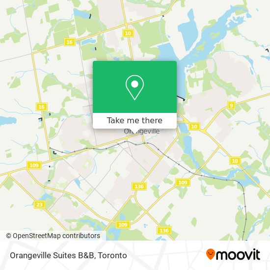 Orangeville Suites B&B map