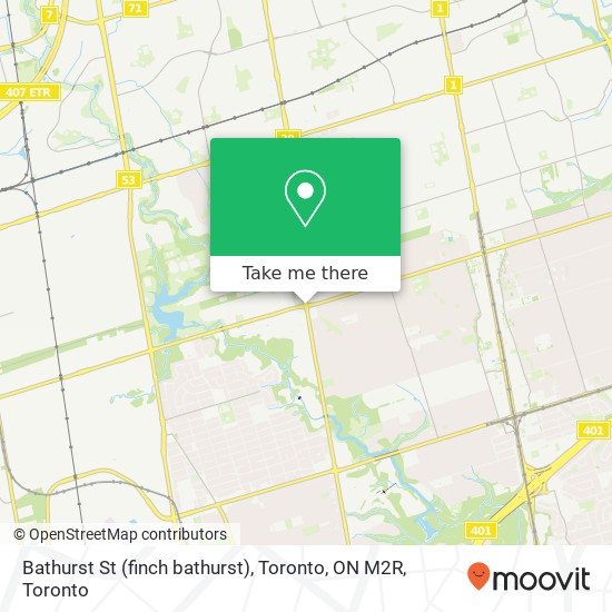 Bathurst St (finch bathurst), Toronto, ON M2R map