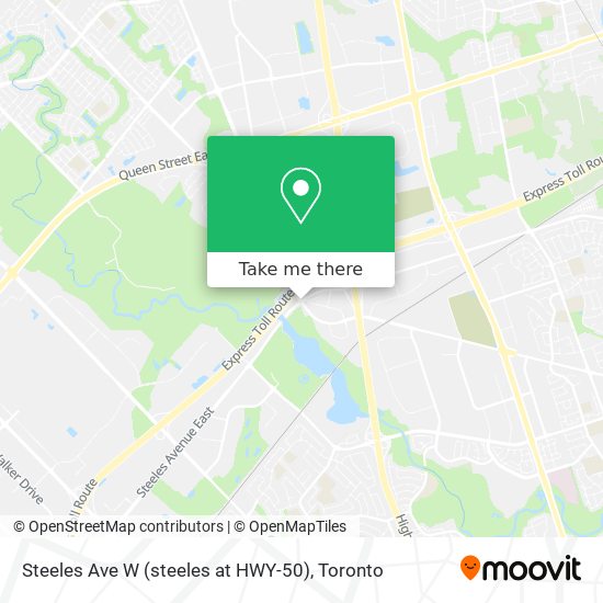 Steeles Ave W (steeles at HWY-50) map