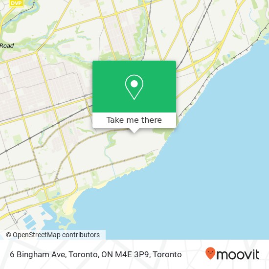 6 Bingham Ave, Toronto, ON M4E 3P9 map