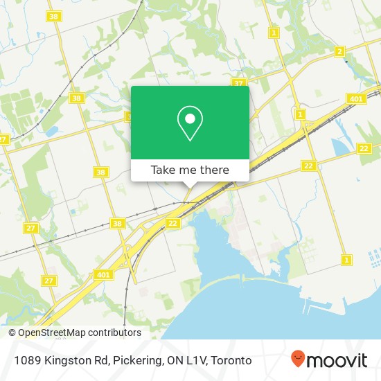 1089 Kingston Rd, Pickering, ON L1V map