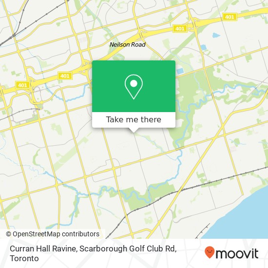 Curran Hall Ravine, Scarborough Golf Club Rd map
