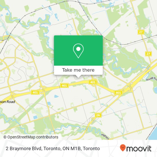 2 Braymore Blvd, Toronto, ON M1B map