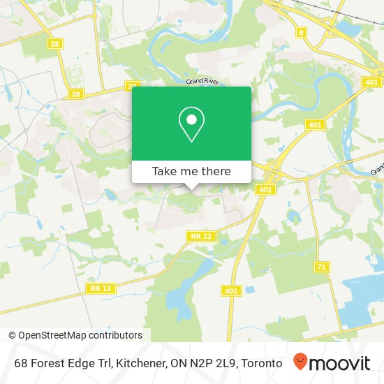 68 Forest Edge Trl, Kitchener, ON N2P 2L9 plan