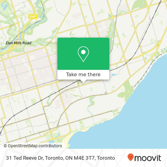 31 Ted Reeve Dr, Toronto, ON M4E 3T7 map