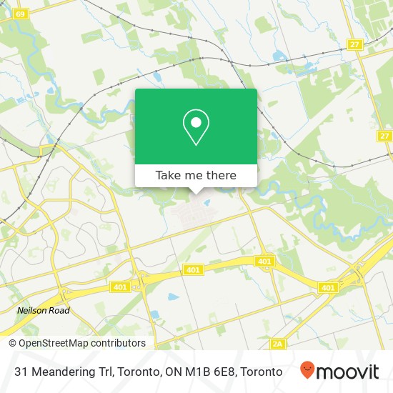 31 Meandering Trl, Toronto, ON M1B 6E8 map