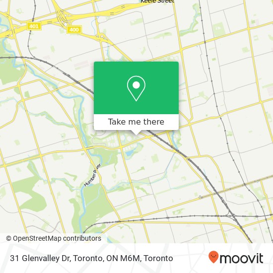 31 Glenvalley Dr, Toronto, ON M6M map