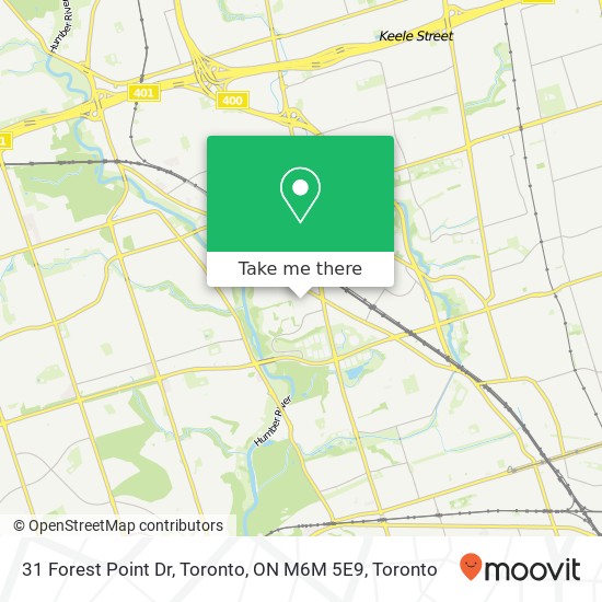 31 Forest Point Dr, Toronto, ON M6M 5E9 map