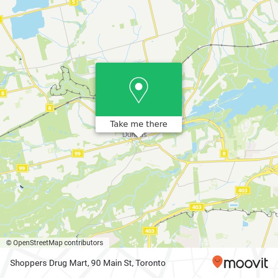 Shoppers Drug Mart, 90 Main St map