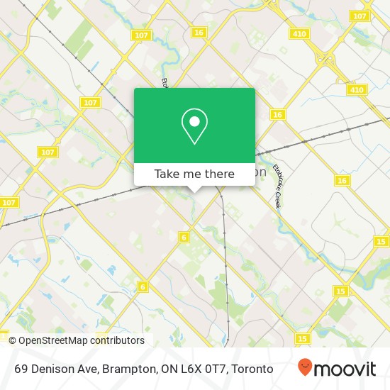 69 Denison Ave, Brampton, ON L6X 0T7 map