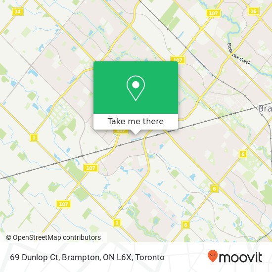 69 Dunlop Ct, Brampton, ON L6X map