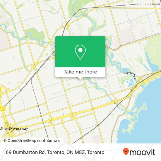 69 Dumbarton Rd, Toronto, ON M8Z map