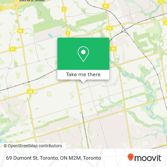 69 Dumont St, Toronto, ON M2M map