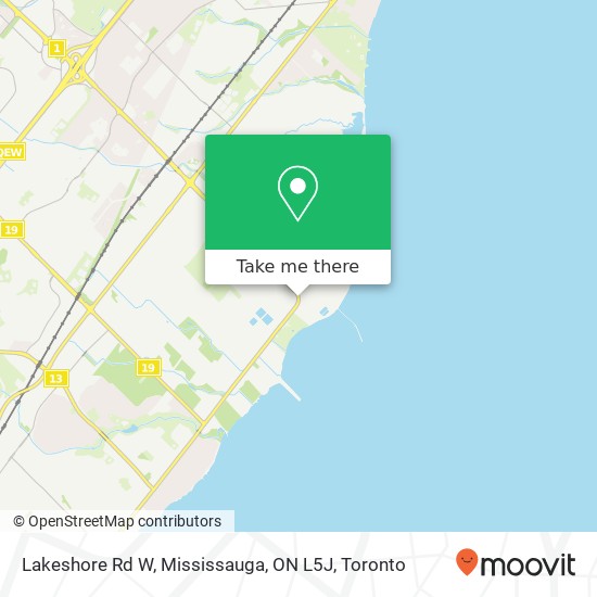 Lakeshore Rd W, Mississauga, ON L5J map