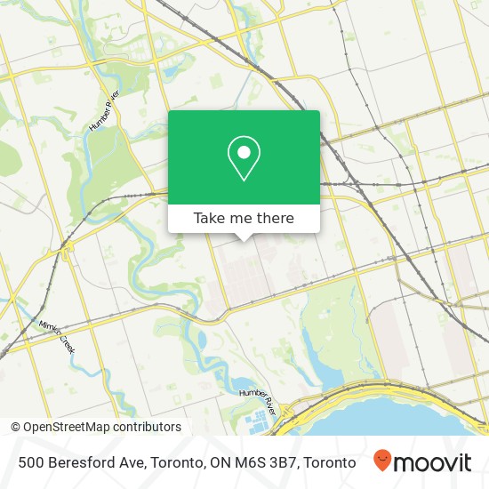 500 Beresford Ave, Toronto, ON M6S 3B7 map