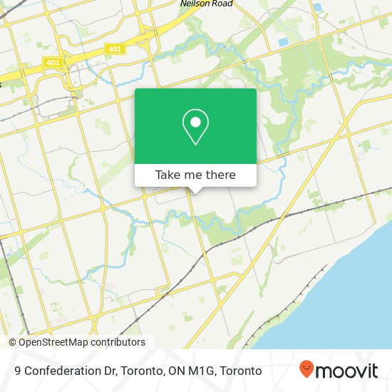 9 Confederation Dr, Toronto, ON M1G map