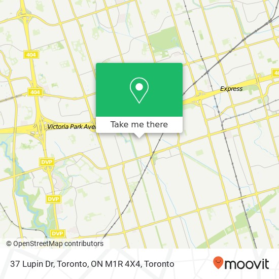 37 Lupin Dr, Toronto, ON M1R 4X4 map
