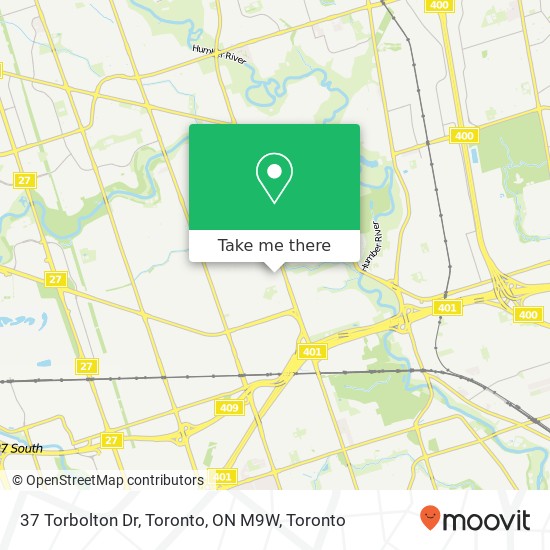 37 Torbolton Dr, Toronto, ON M9W map