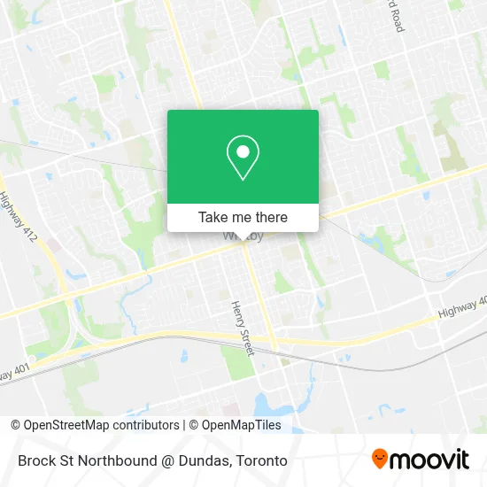 Brock St Northbound @ Dundas map