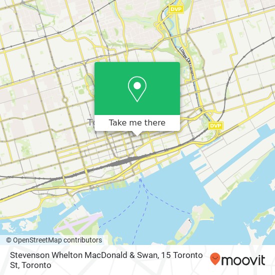 Stevenson Whelton MacDonald & Swan, 15 Toronto St map