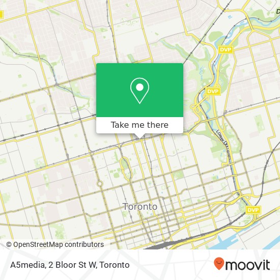 A5media, 2 Bloor St W map