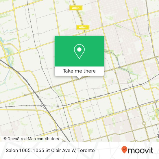 Salon 1065, 1065 St Clair Ave W plan