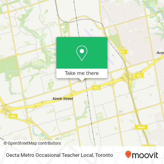 Oecta Metro Occasional Teacher Local map