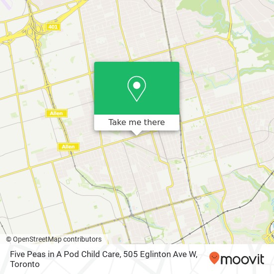 Five Peas in A Pod Child Care, 505 Eglinton Ave W map